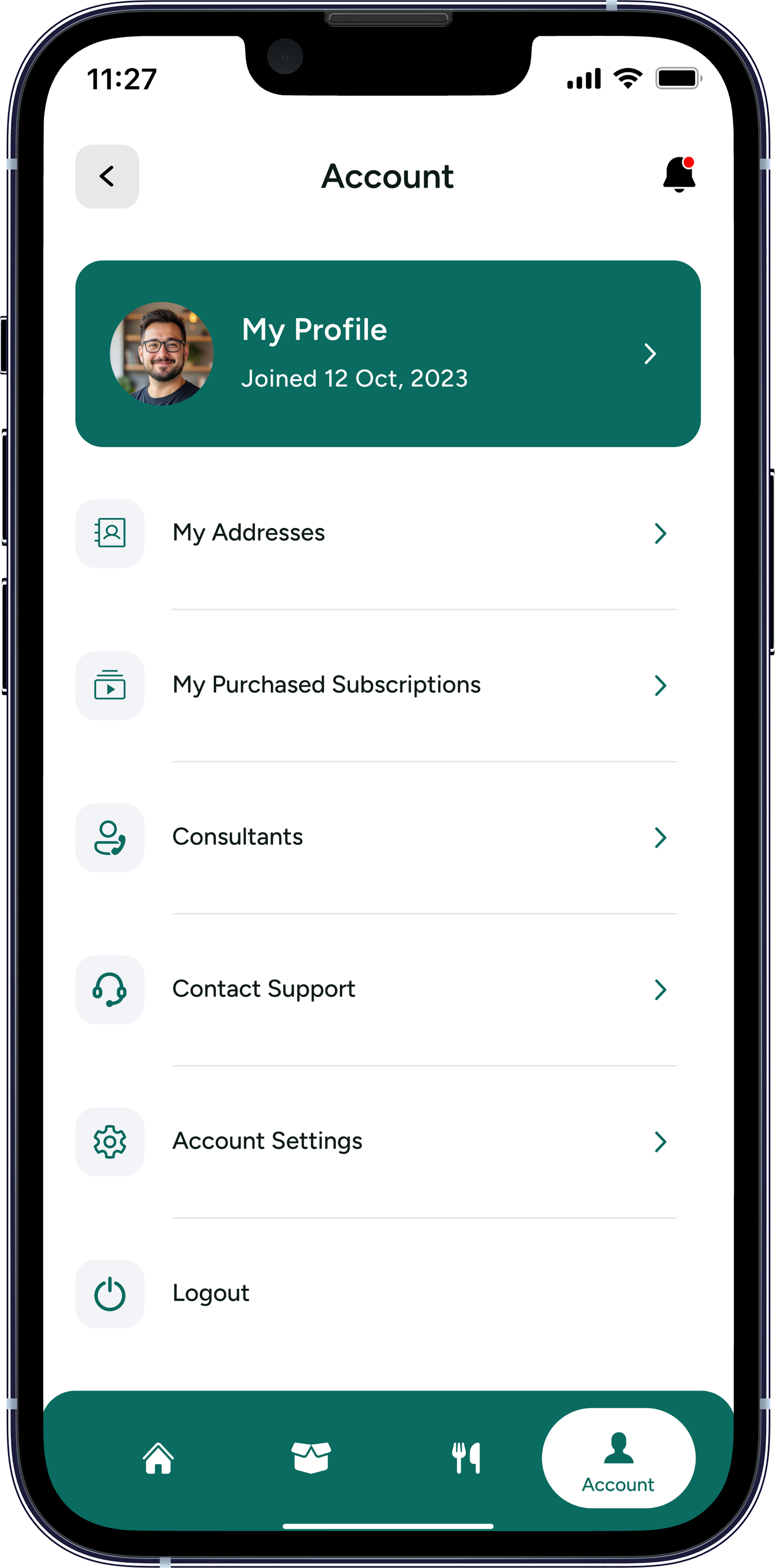 Diet Meal Management app screenshot